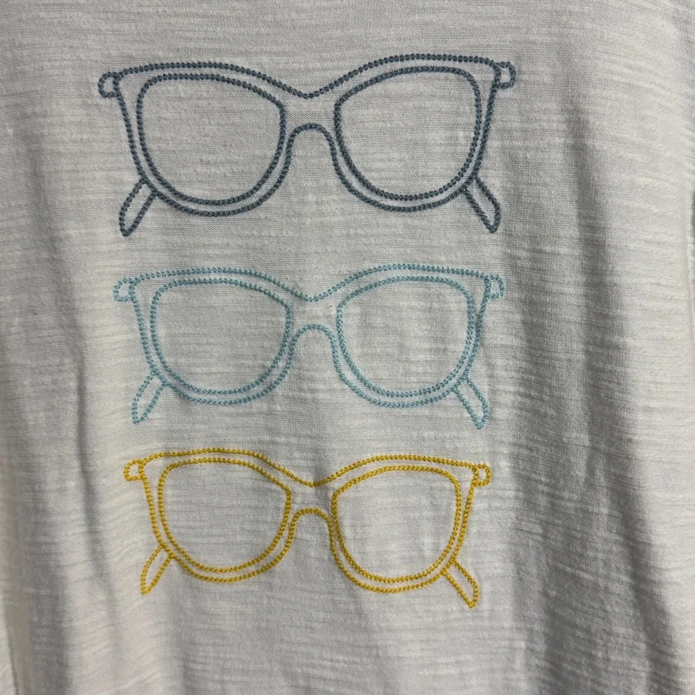 LOFT Outlet Sheer Eyeglass Top Size: L - Picture 3 of 5